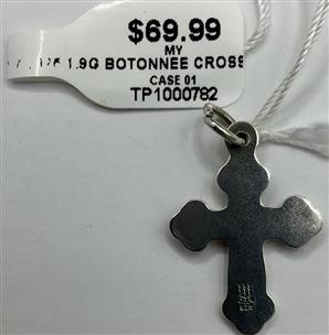 James Avery Chased Botonnee Cross top Charm Pendant Retired